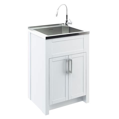 odyssey stainless steel laundry tub with cabinet reviews|Stainless Steel Kitchen Sink and Cabinet Combo, Utility Sink with .